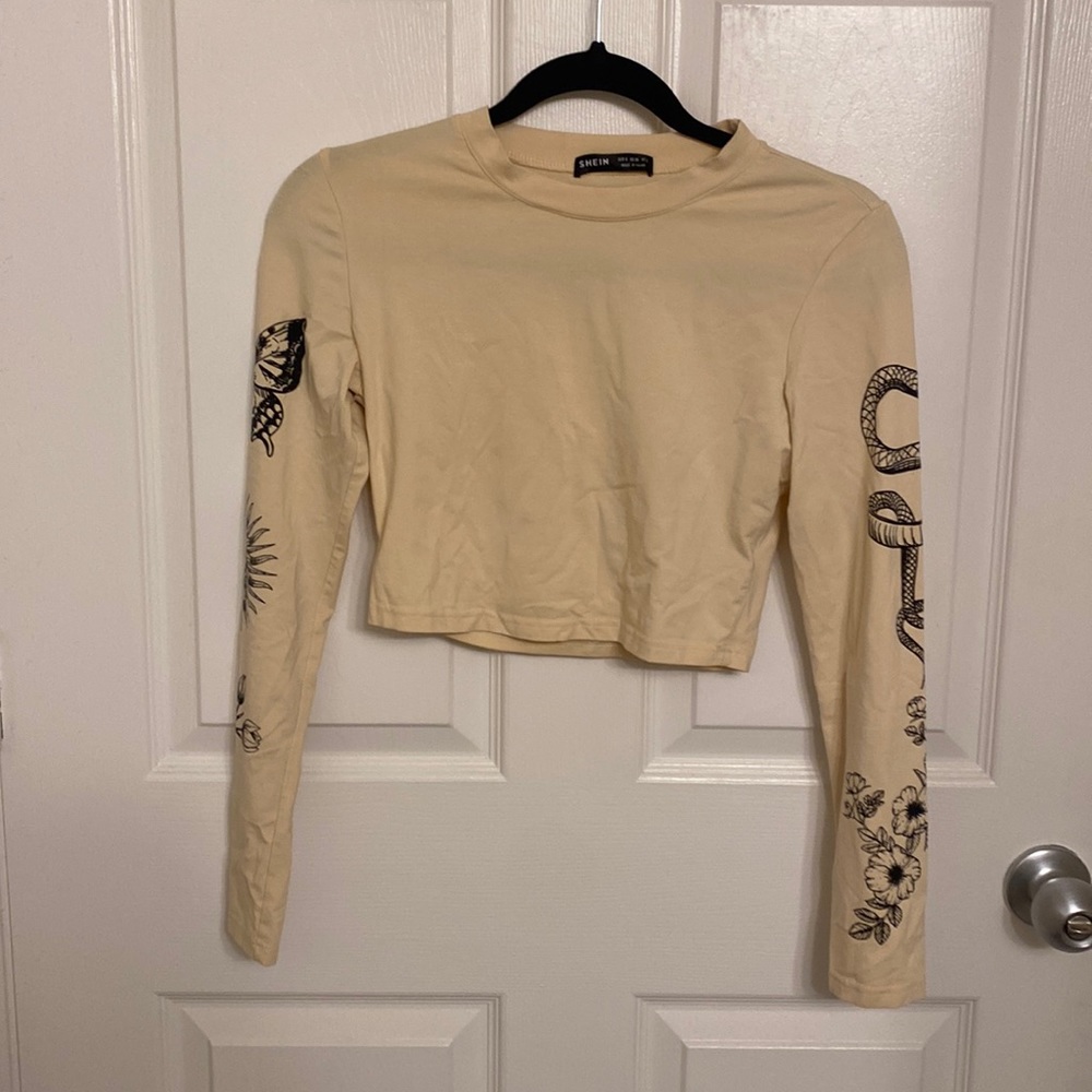 SHEIN cream crop top